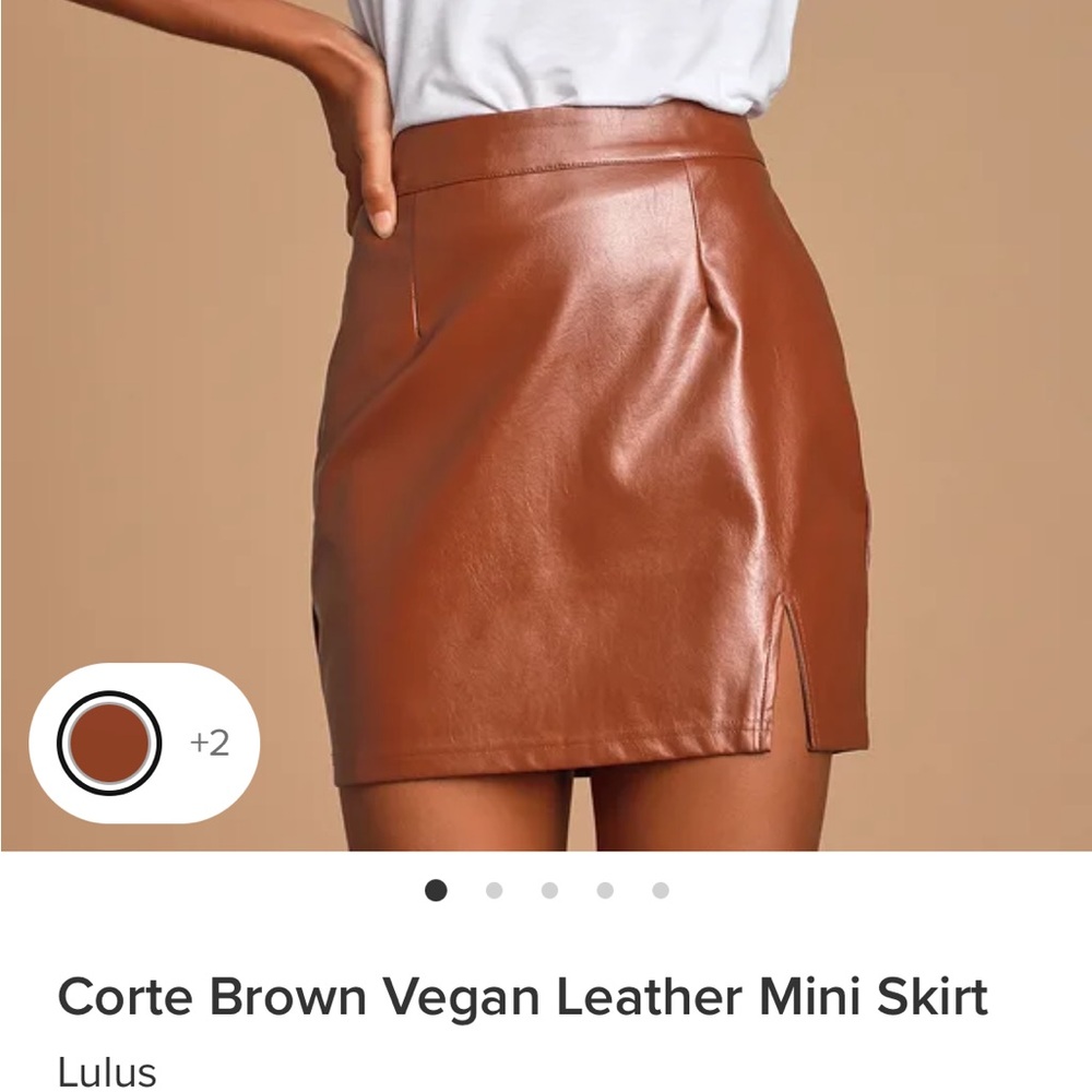 Lulus Brown Mini Skirt